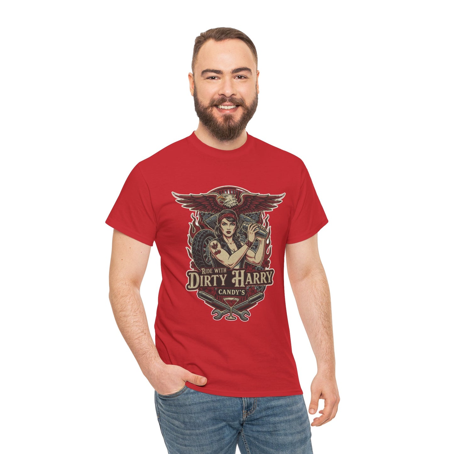 Vintage Pinup 'Dirty Harry' Candy Logo Tee