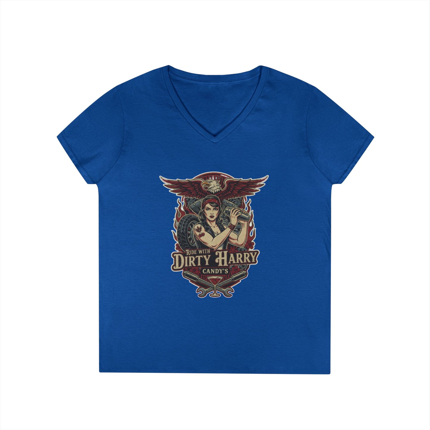 Candy V-Cut T-Shirt - Premium Women’s Slim Fit Jersey