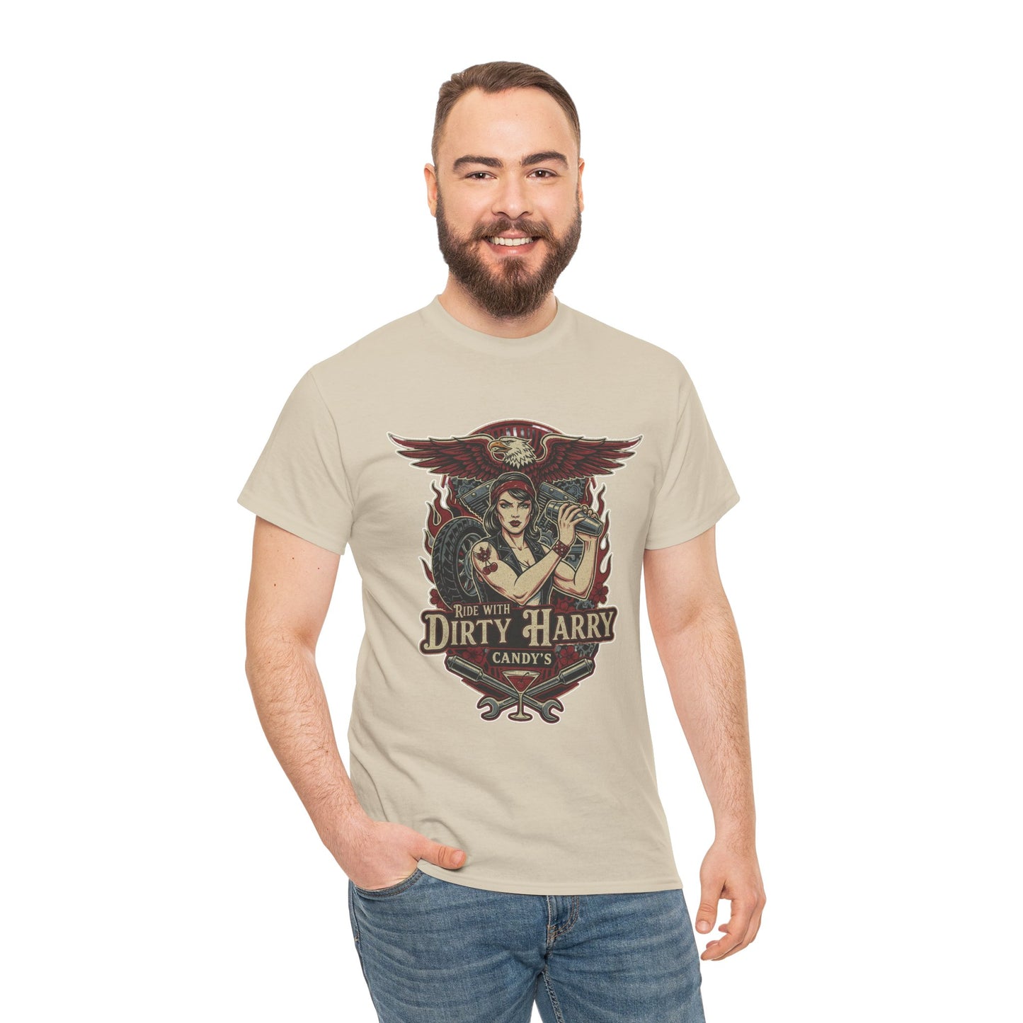 Vintage Pinup 'Dirty Harry' Candy Logo Tee