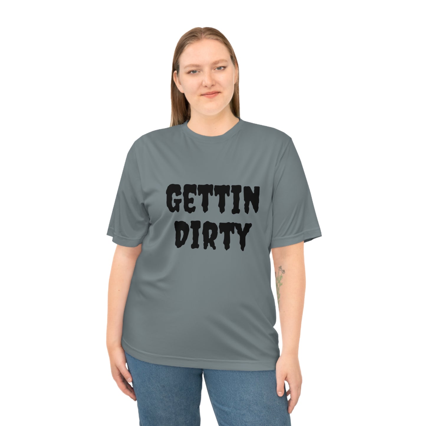 Gettin Dirty Unisex Performance T-Shirt - Fun Outdoor Tee, Gift for Adventure Lovers, Sportswear, Hiking Gear, Casual Style