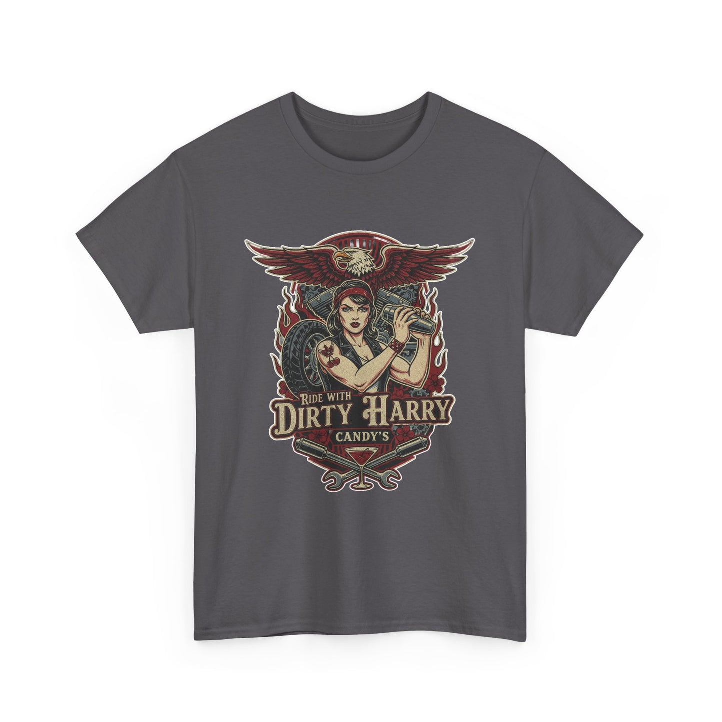 Vintage Pinup 'Dirty Harry' Candy Logo Tee