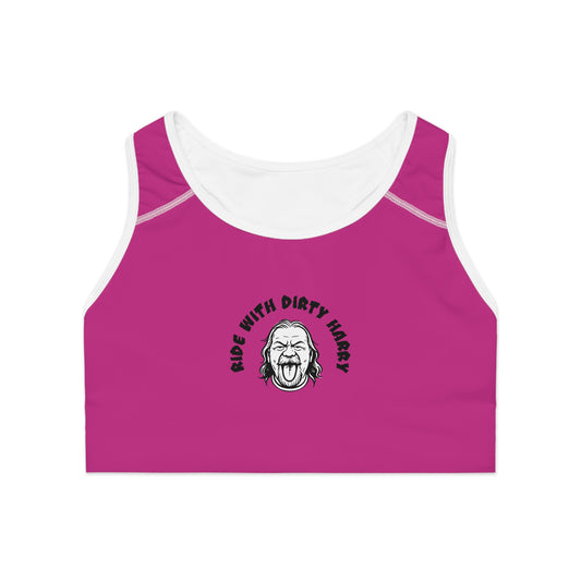 DirtyHarry 'Looks Good On You' Sports Bra — All-Over Print Activewear