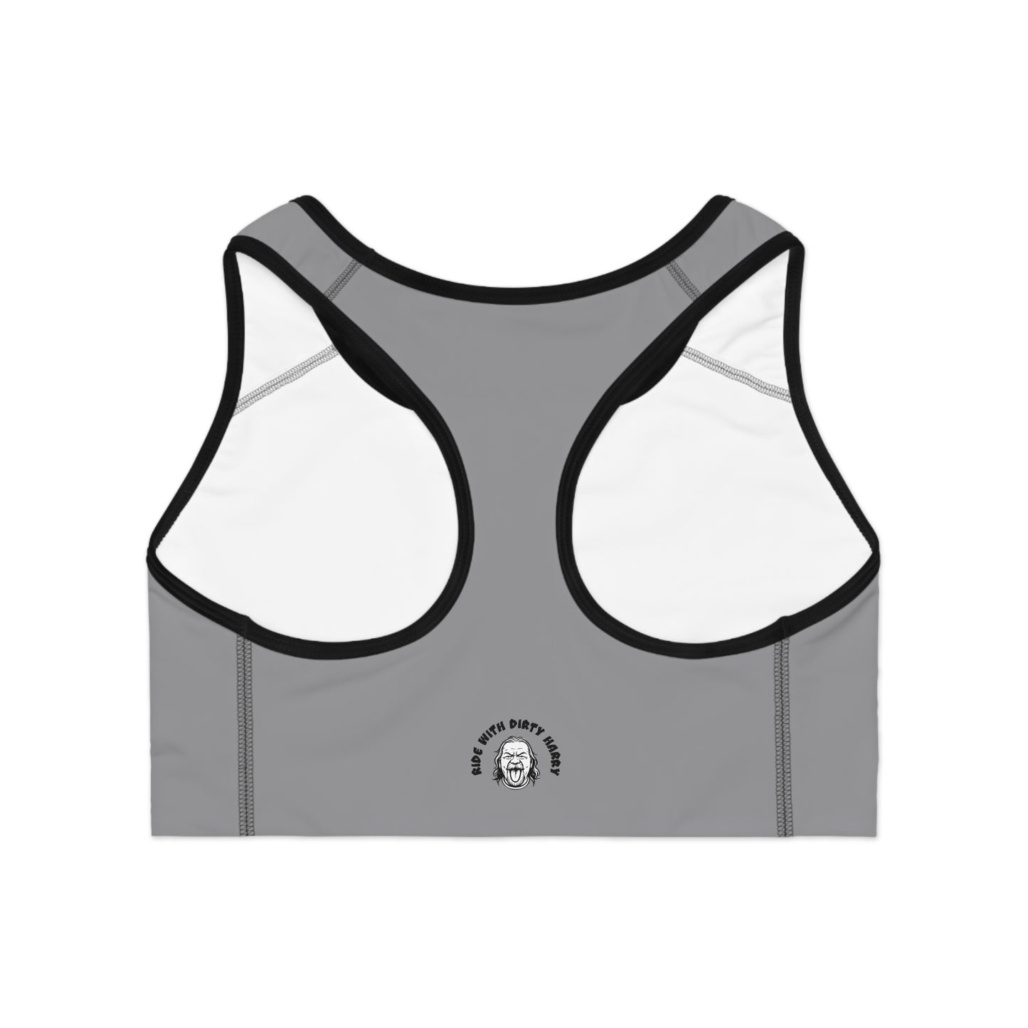 Dirtyharry Sports Bra — 'Let Dirtyharry Look Good on You' All-Over Print