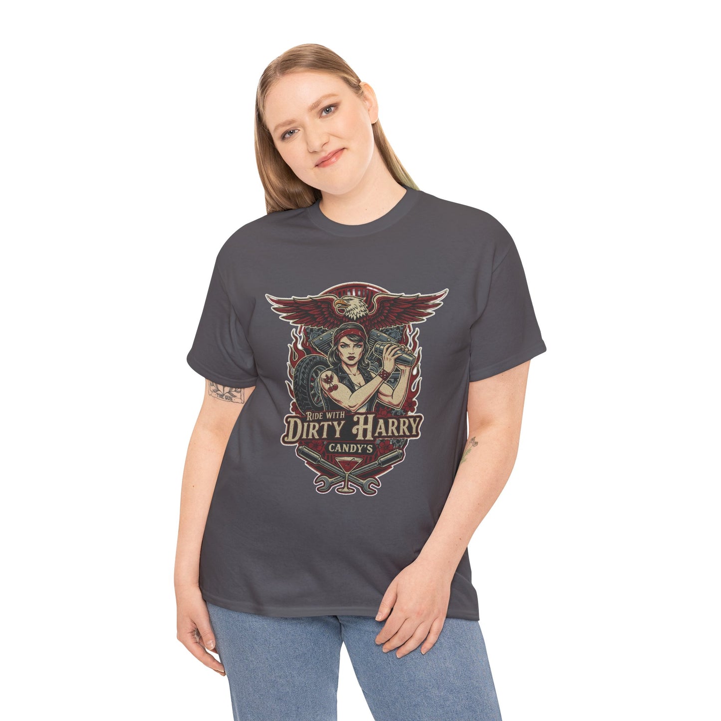 Vintage Pinup 'Dirty Harry' Candy Logo Tee