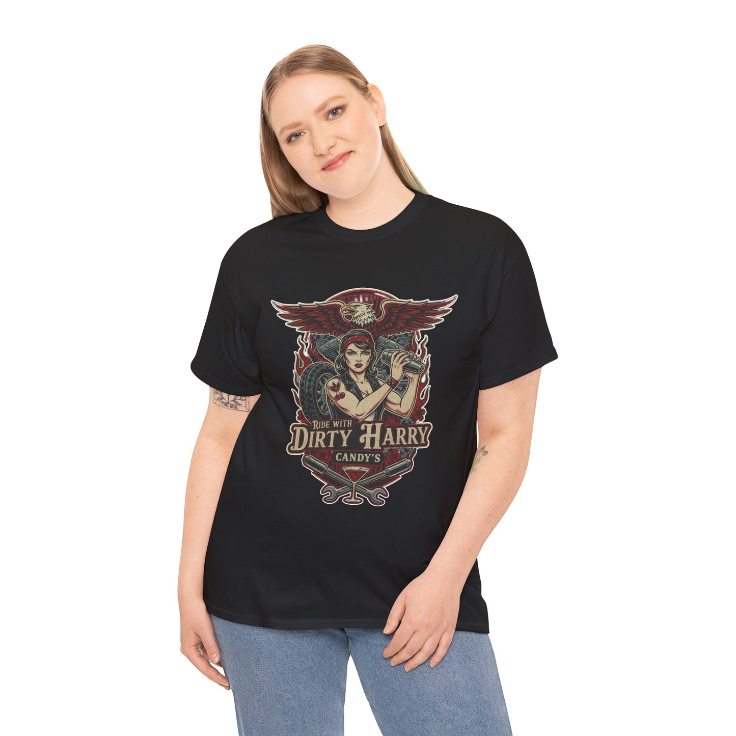 Vintage Pinup 'Dirty Harry' Candy Logo Tee
