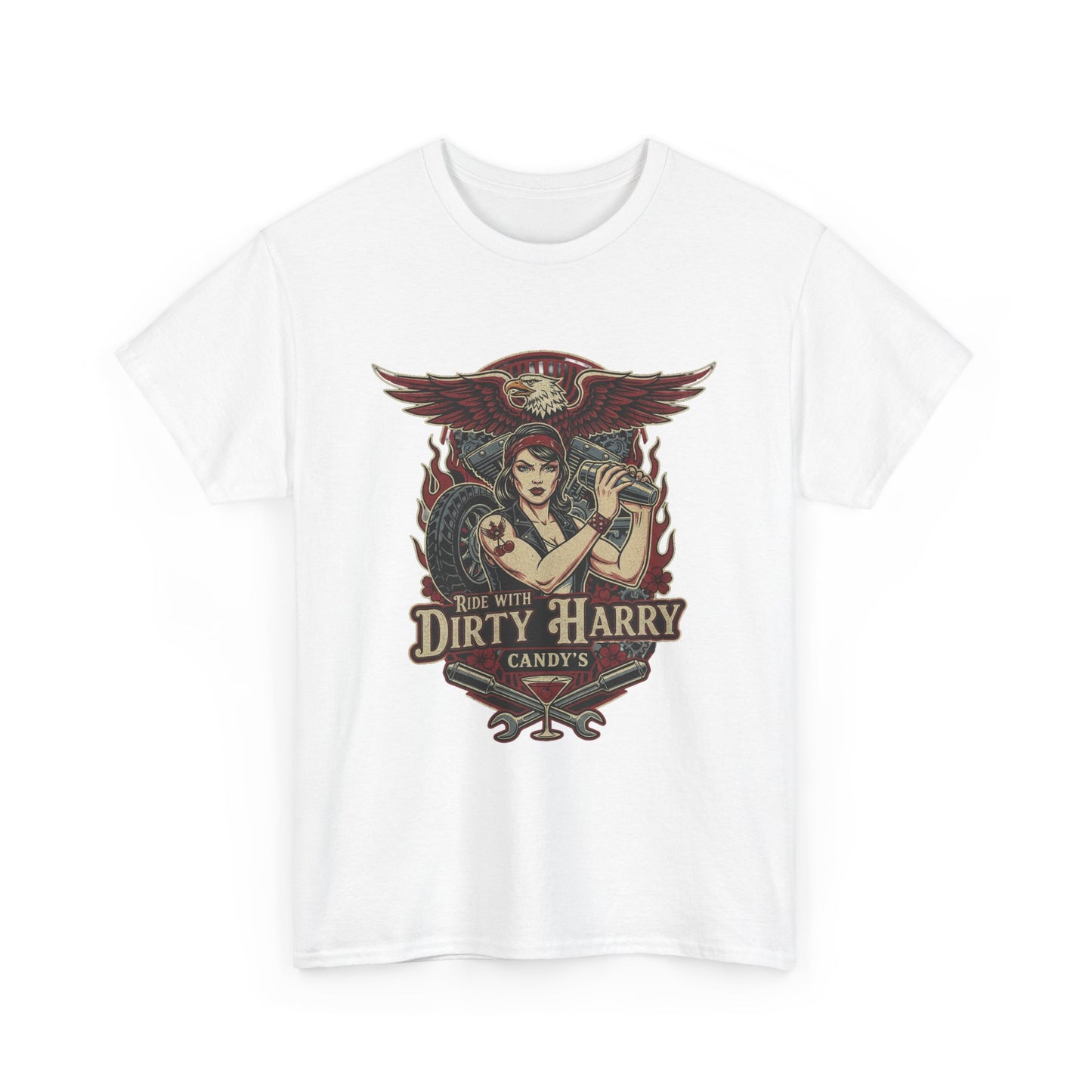 Vintage Pinup 'Dirty Harry' Candy Logo Tee