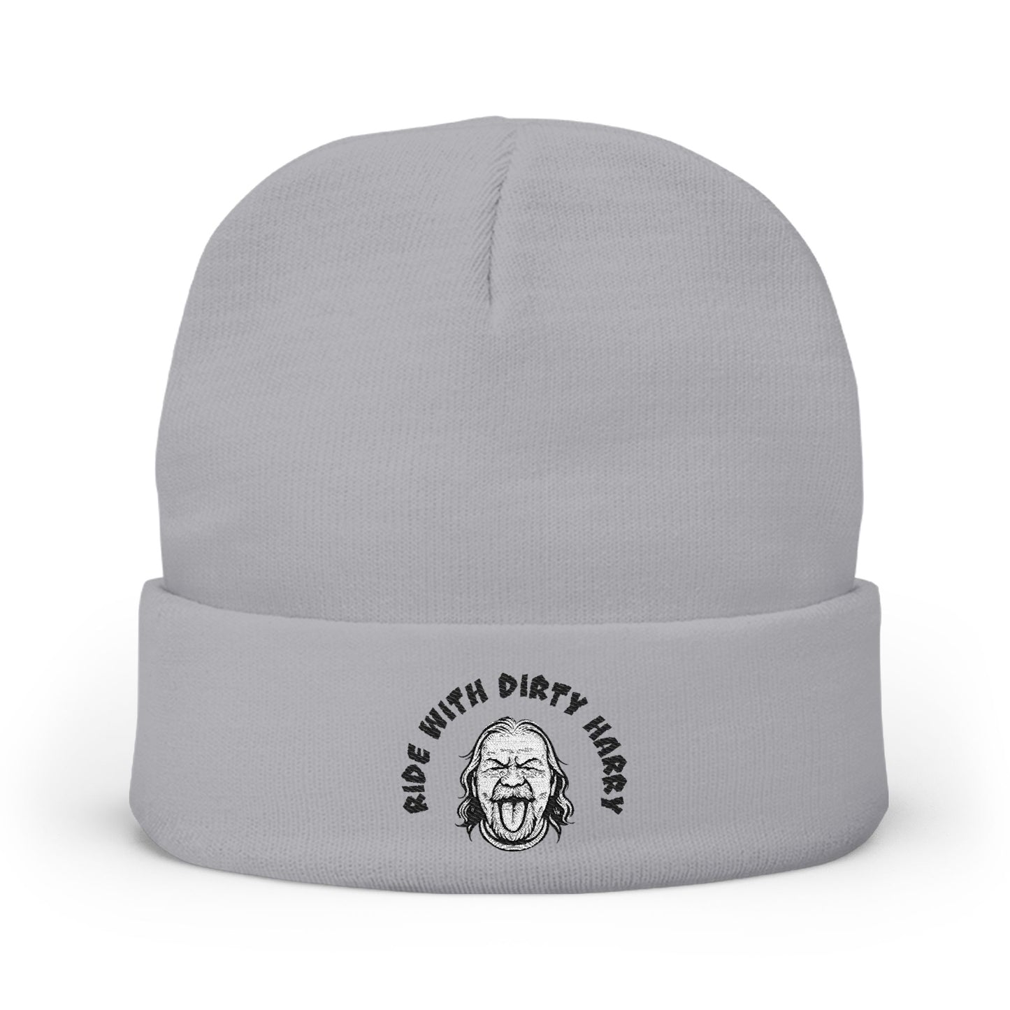 Embroidered 'Ride With Dirty Harry' Knit Beanie