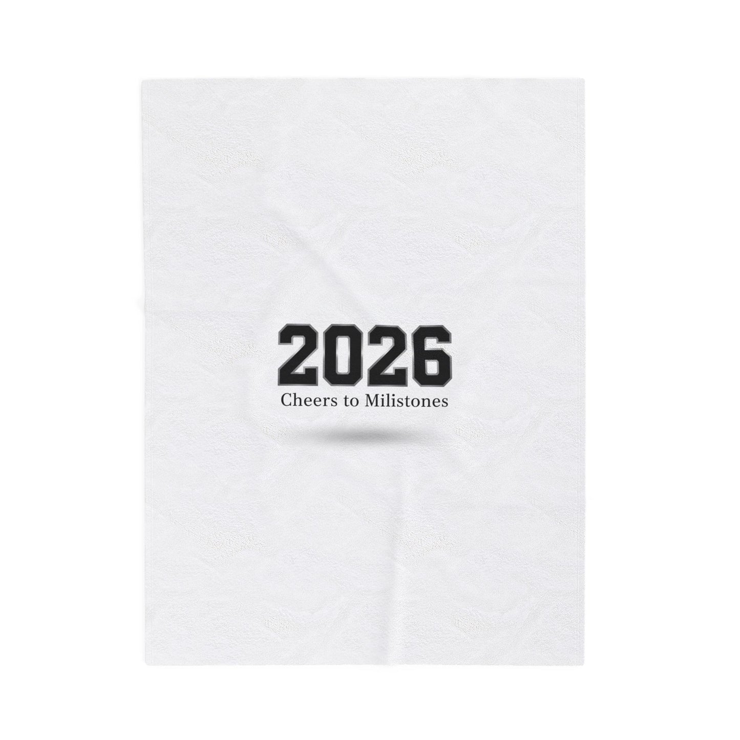 Velveteen Plush Blanket —2026 Roman Numerals Velveteen Plush Blanket