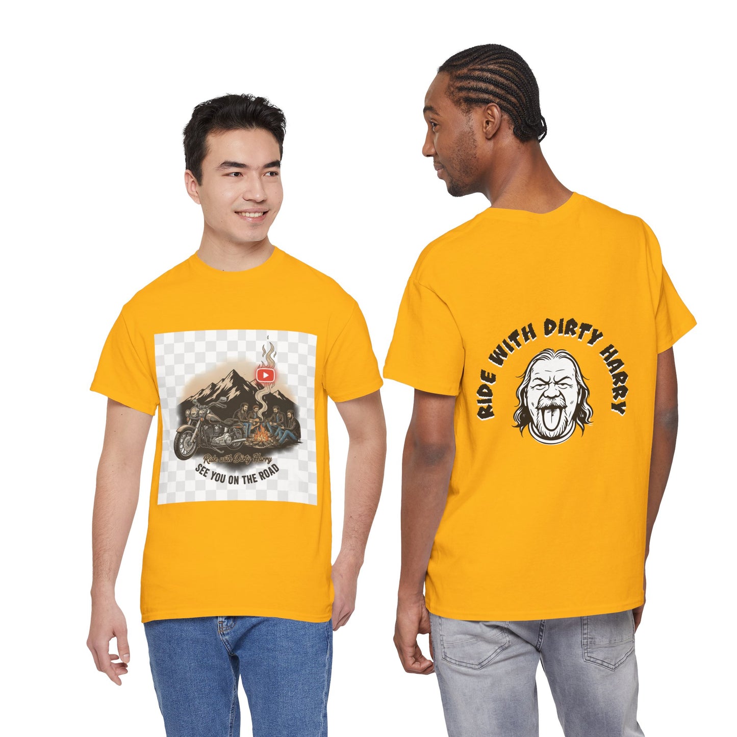 Motorcycle Mountain T-Shirt — 'See You on the Road' | Ride With Dirty Harry