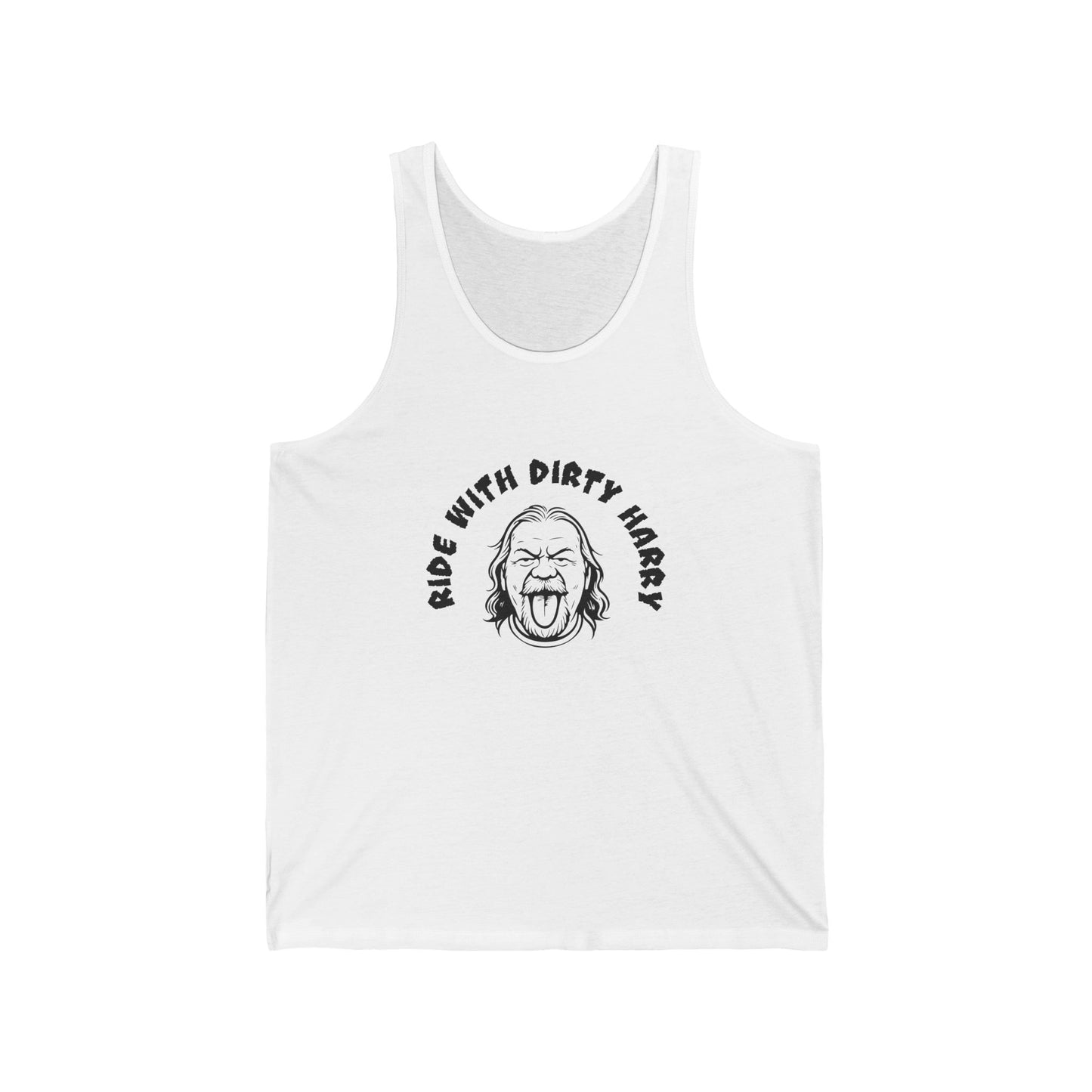 Ride With Dirty Harry Tank Top — Funny Retro Face Graphic Muscle Tank