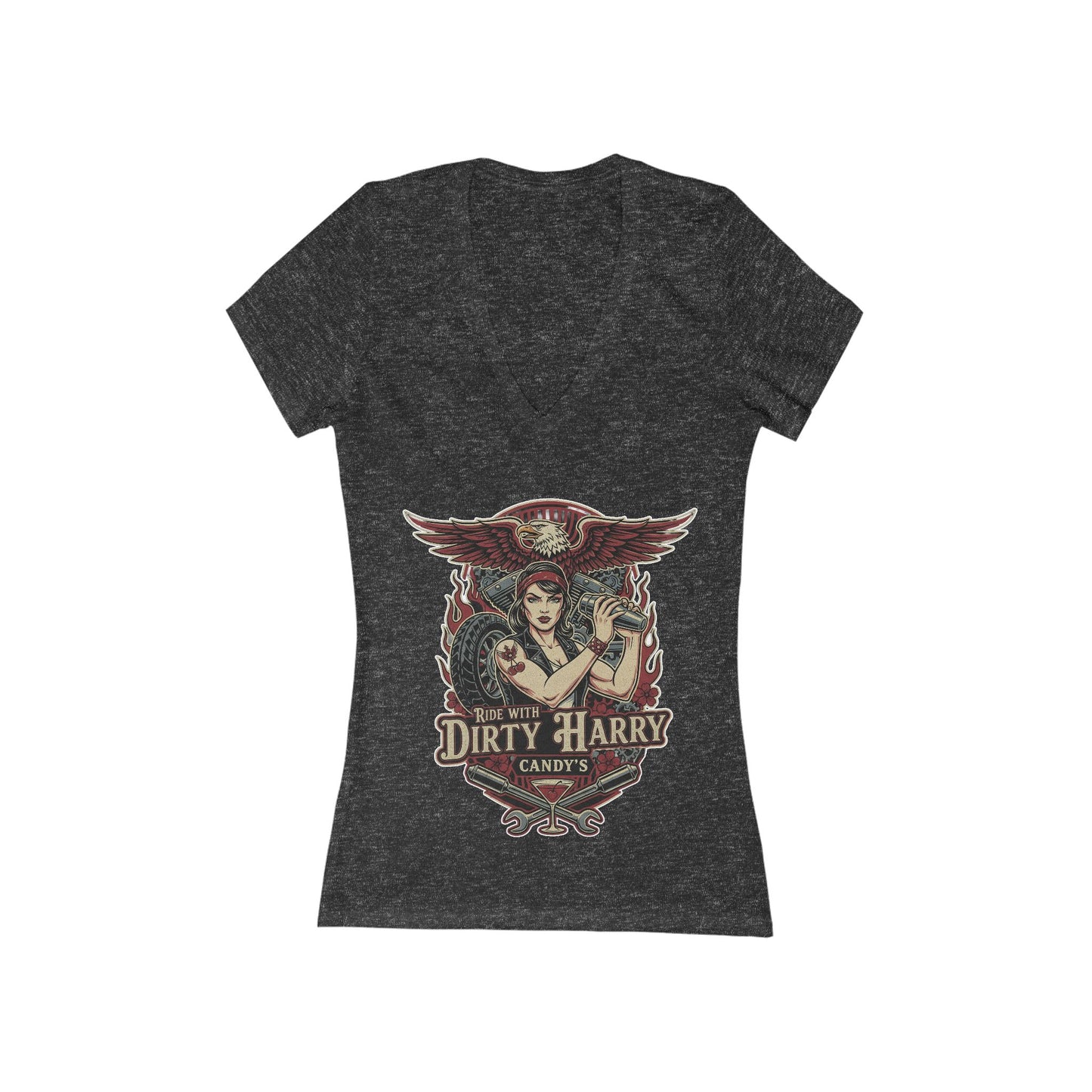 Women's Jersey Short Sleeve Deep V-Neck Tee