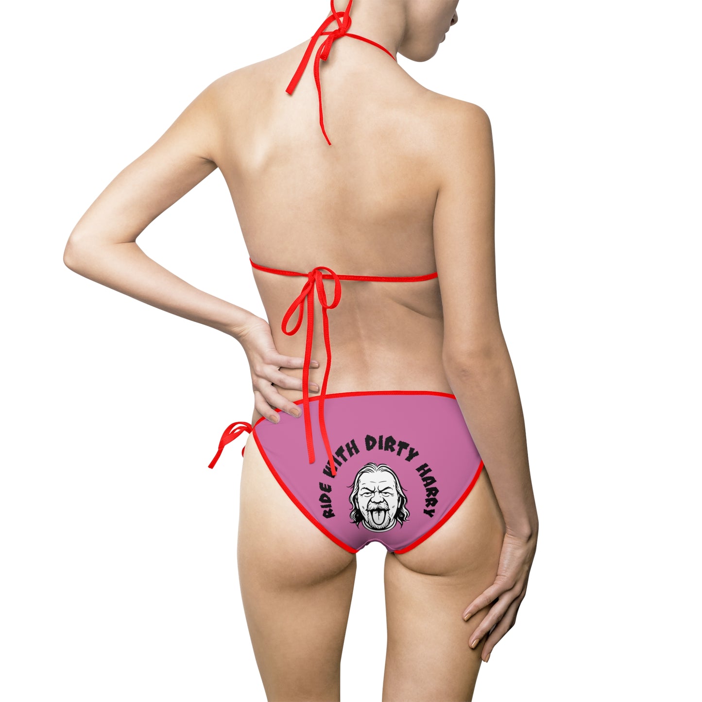 Women’s Tie-Side Bikini Swimsuit — 'Ride With Dirty Harry' Graphic
