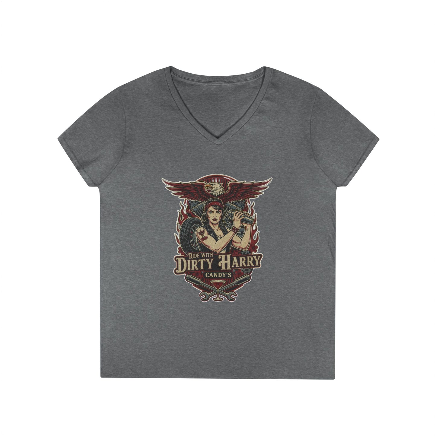 Candy V-Cut T-Shirt - Premium Women’s Slim Fit Jersey