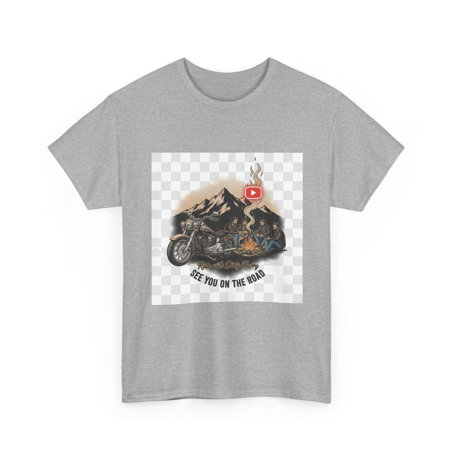Motorcycle Mountain T-Shirt — 'See You on the Road' | Ride With Dirty Harry