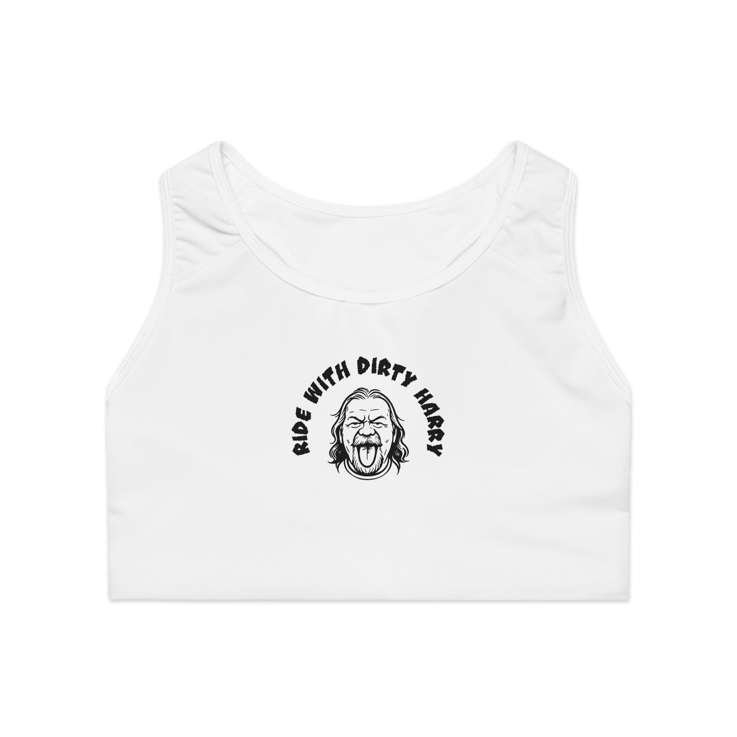 Let Dirtyharry Look Good On You Sports Bra — Graphic All-Over Print