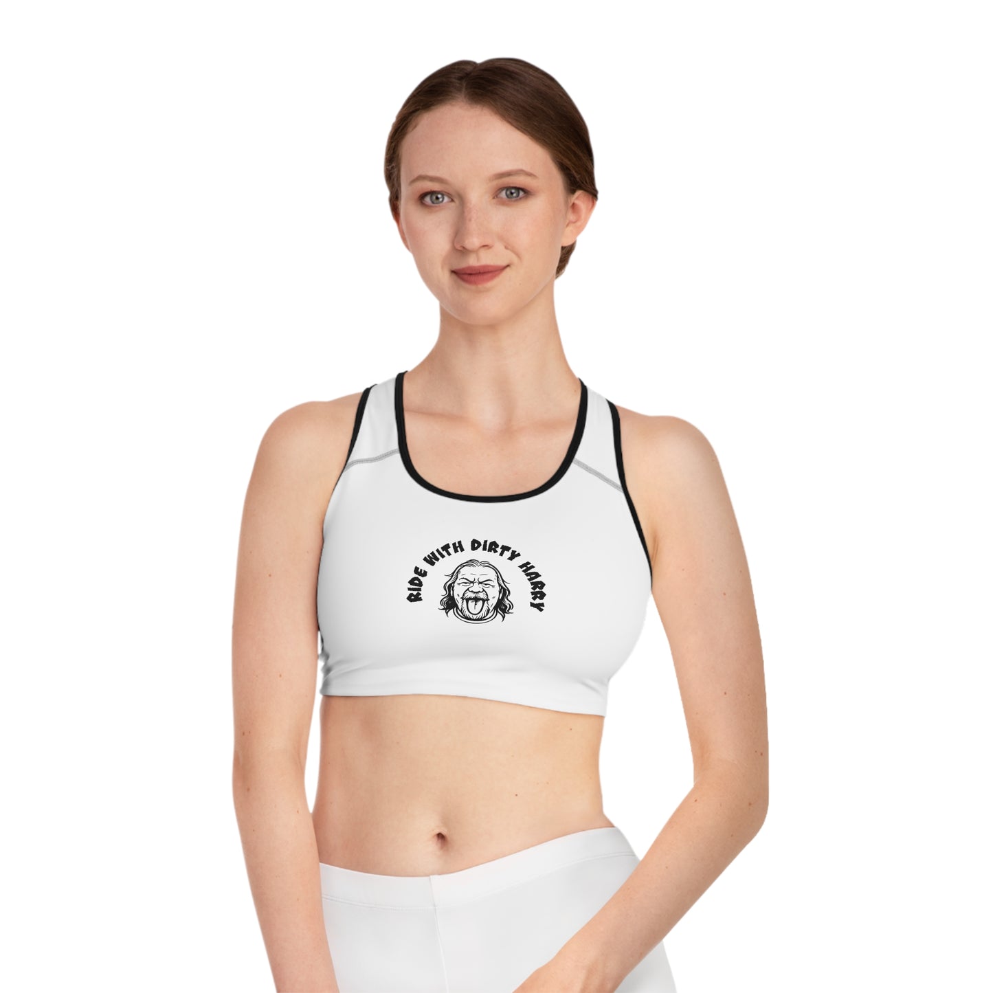 Let Dirtyharry Look Good On You Sports Bra — Graphic All-Over Print