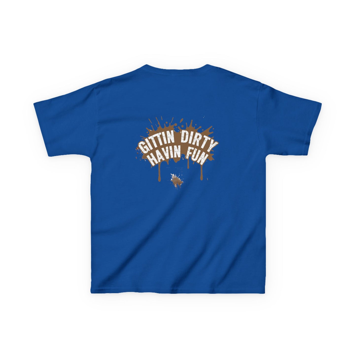 Kids Tee — 'Gittin' Dirty, Havin' Fun' Mud Splash Graphic