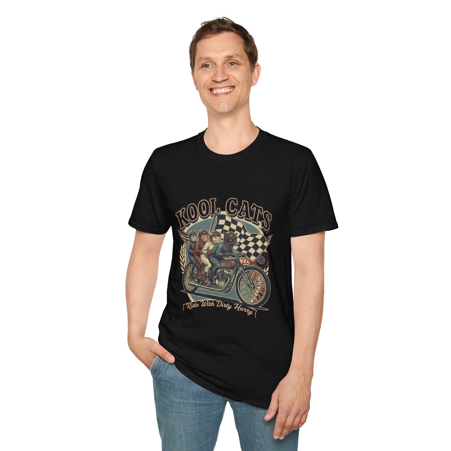 Kool Cats Racing Team T-Shirt — Presented by Ride With Dirty Harry