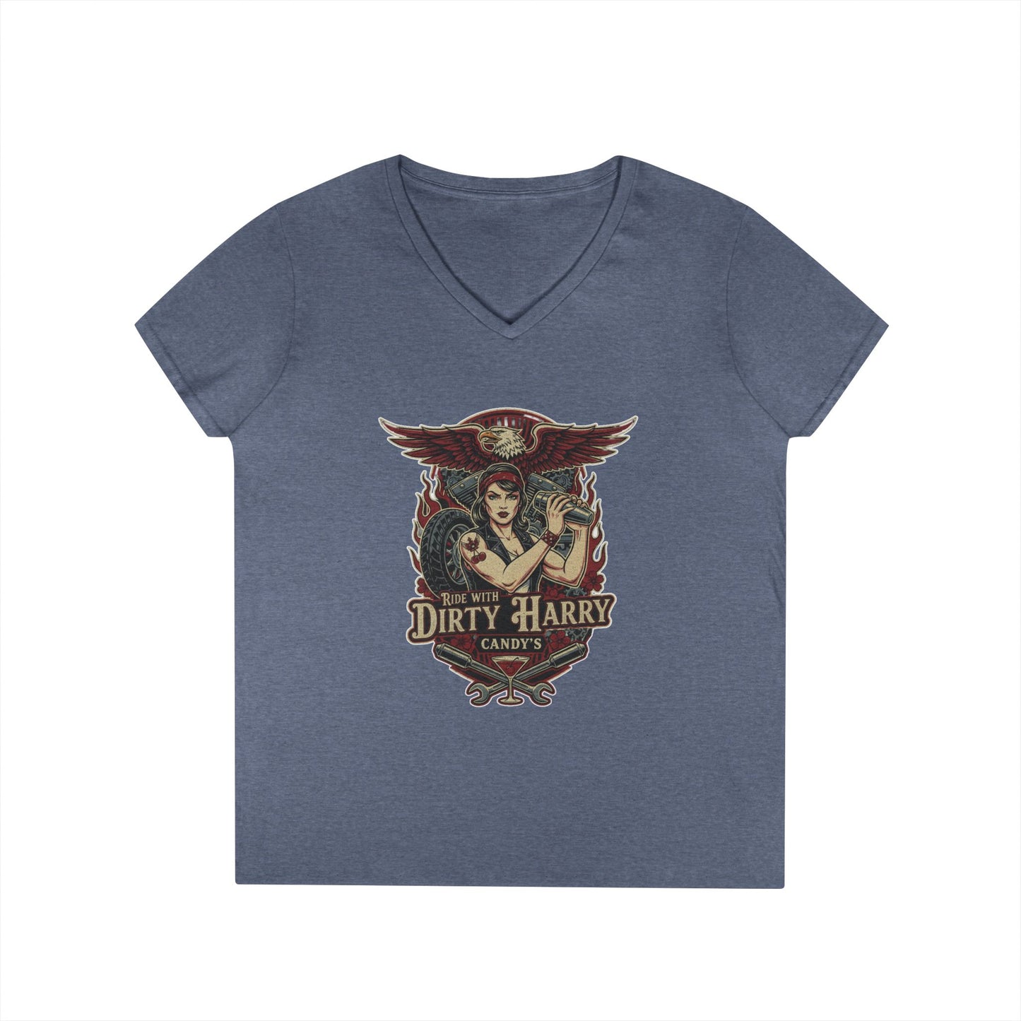 Candy V-Cut T-Shirt - Premium Women’s Slim Fit Jersey