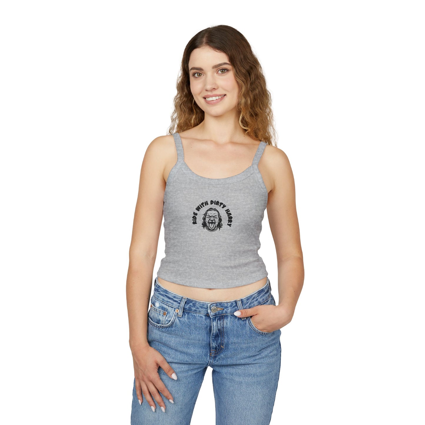 Ride With Dirty Harry Tank Top — Funny Retro Face Graphic Muscle Tank