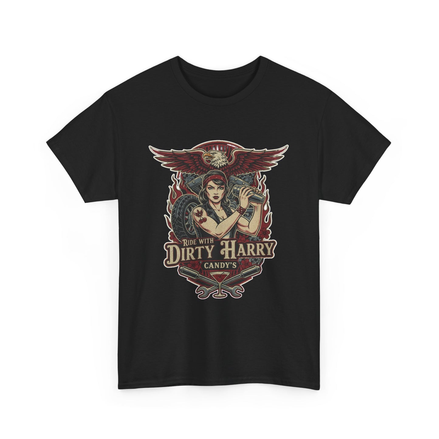 Vintage Pinup 'Dirty Harry' Candy Logo Tee