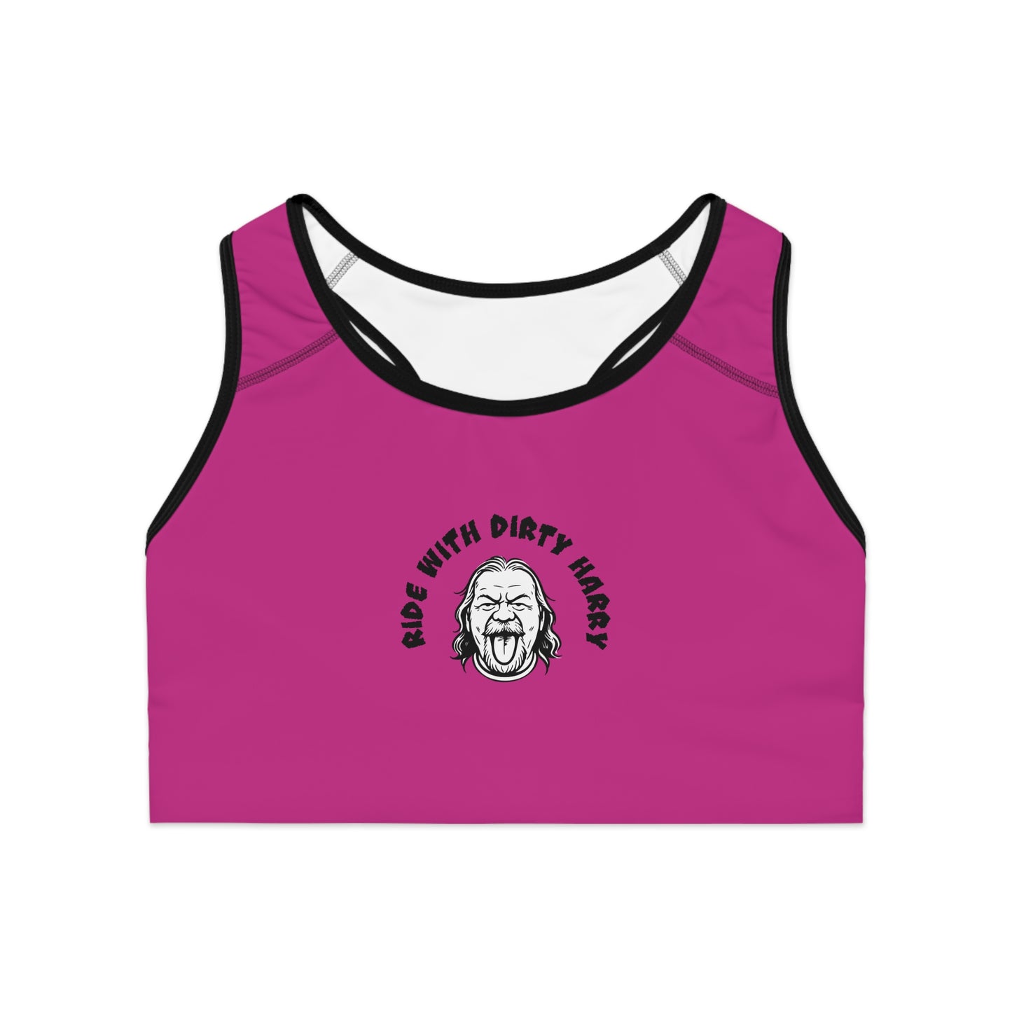 DirtyHarry 'Looks Good On You' Sports Bra — All-Over Print Activewear