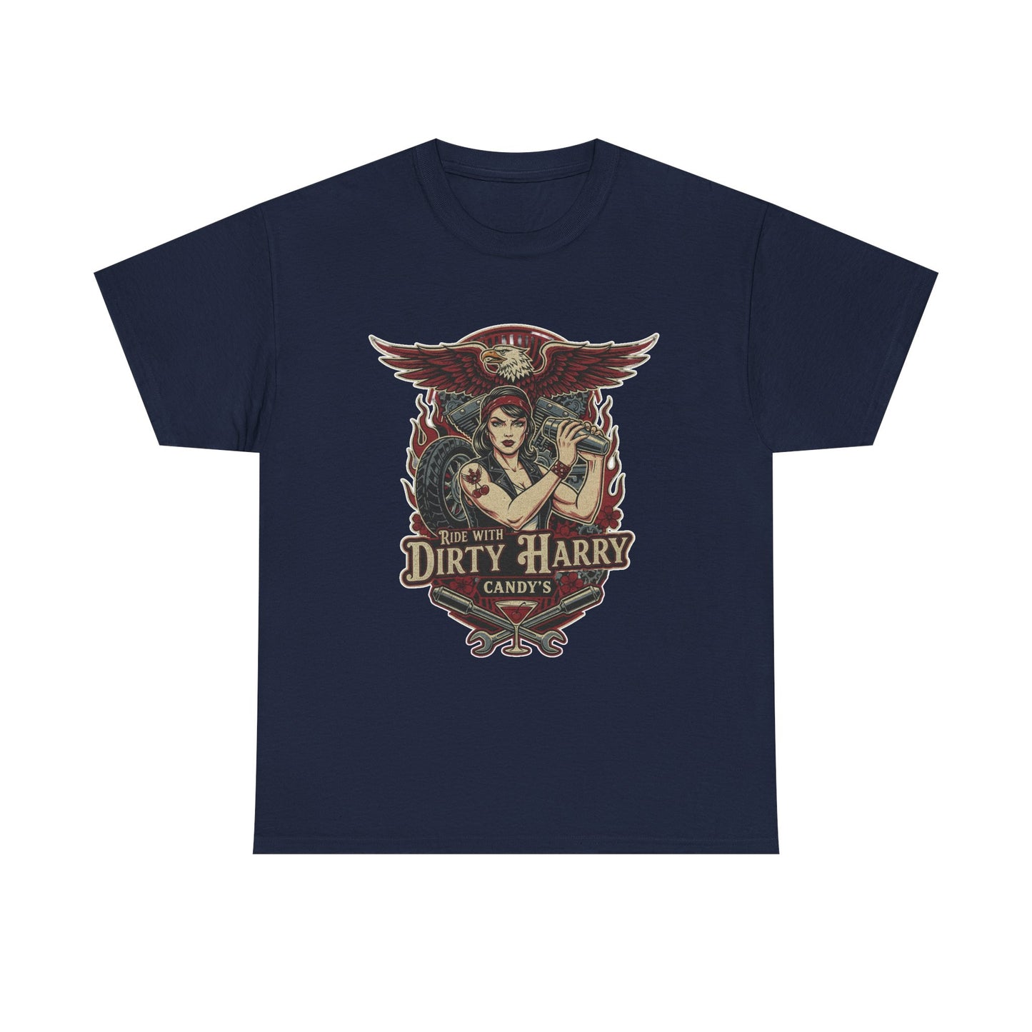 Vintage Pinup 'Dirty Harry' Candy Logo Tee