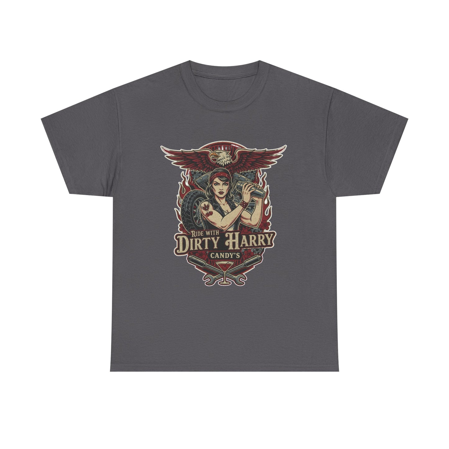 Vintage Pinup 'Dirty Harry' Candy Logo Tee