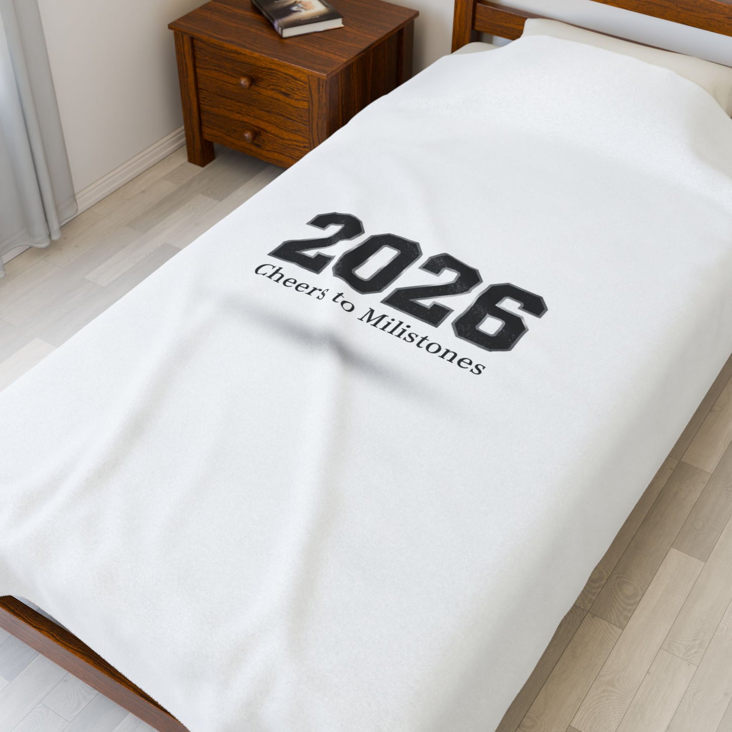 Velveteen Plush Blanket —2026 Roman Numerals Velveteen Plush Blanket