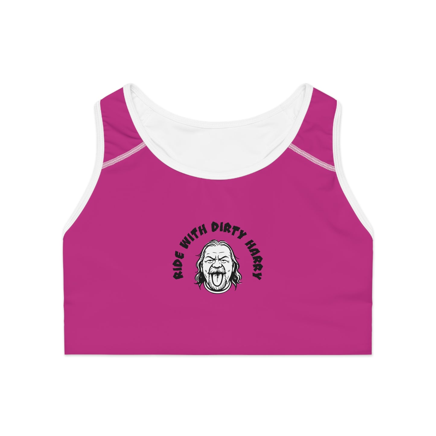 DirtyHarry 'Looks Good On You' Sports Bra — All-Over Print Activewear