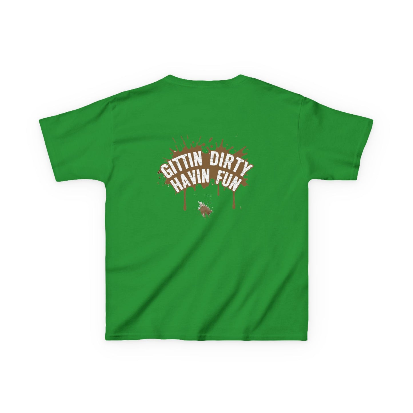 Kids Tee — 'Gittin' Dirty, Havin' Fun' Mud Splash Graphic