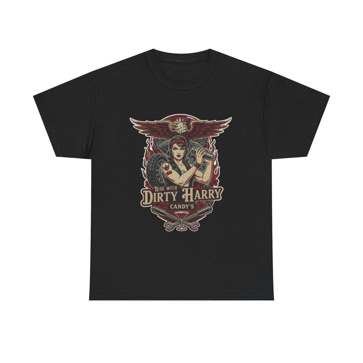 Vintage Pinup 'Dirty Harry' Candy Logo Tee