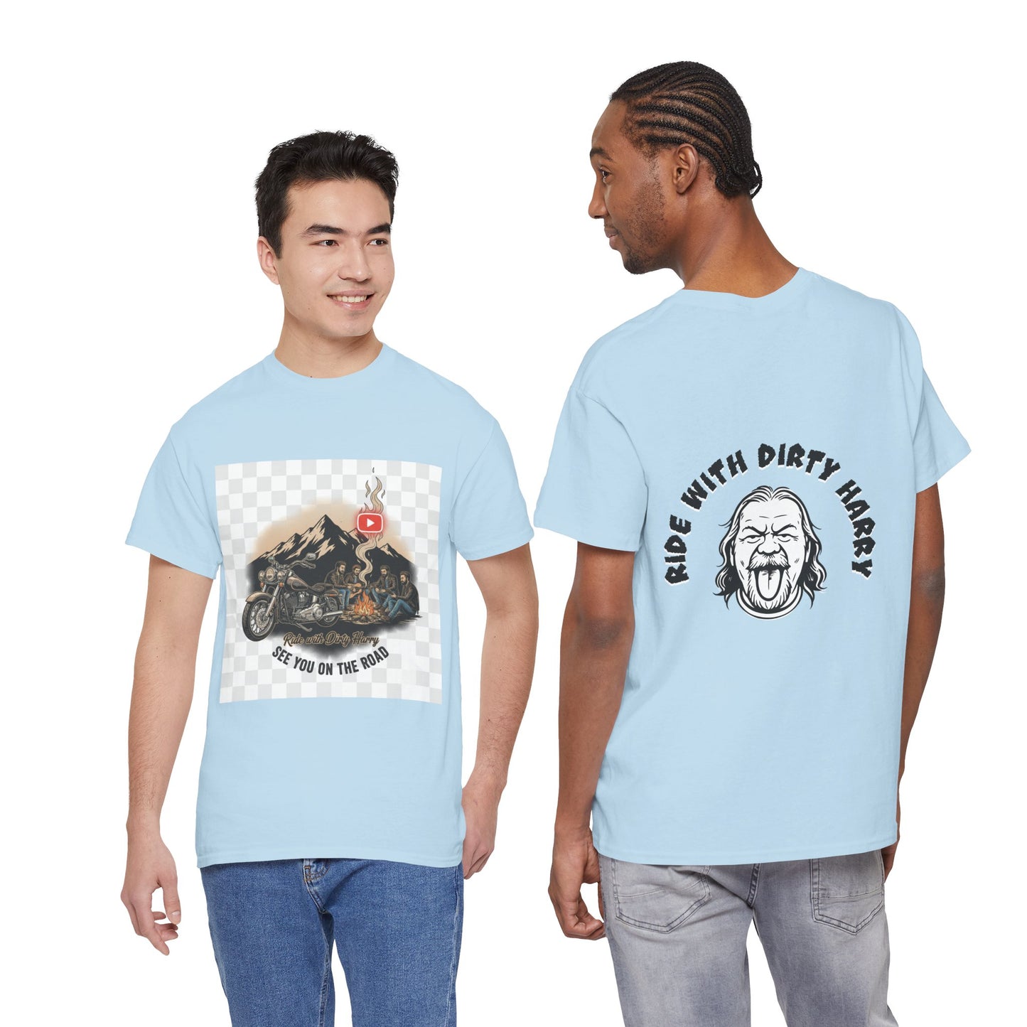 Motorcycle Mountain T-Shirt — 'See You on the Road' | Ride With Dirty Harry