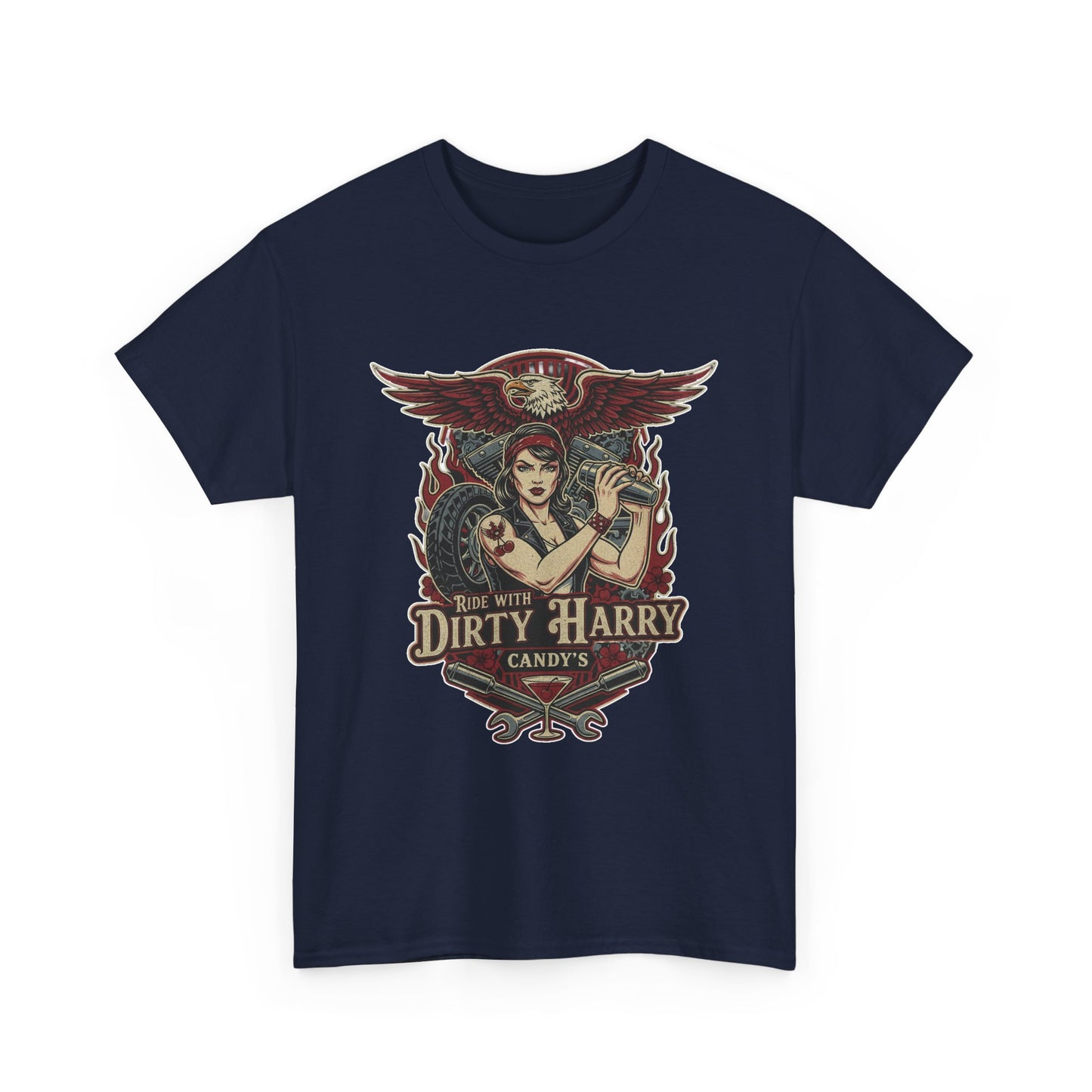 Vintage Pinup 'Dirty Harry' Candy Logo Tee