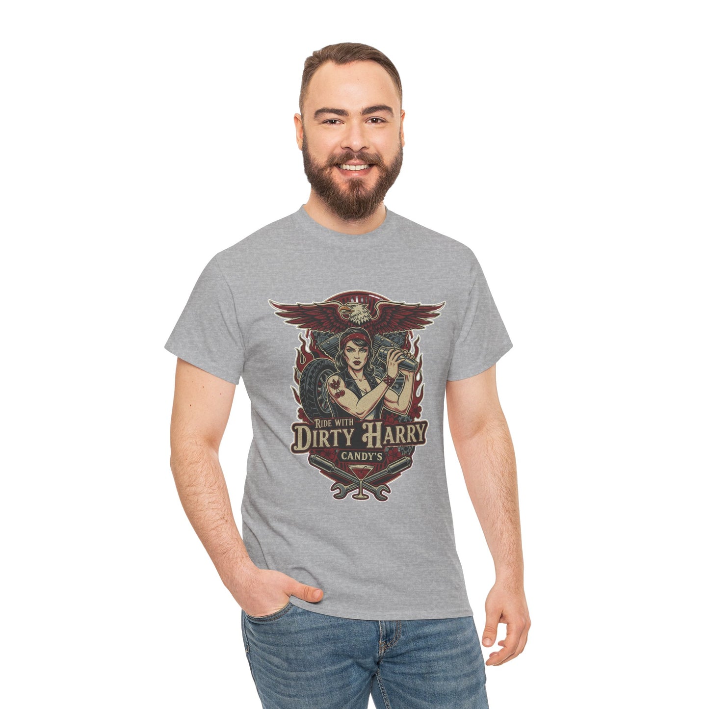 Vintage Pinup 'Dirty Harry' Candy Logo Tee