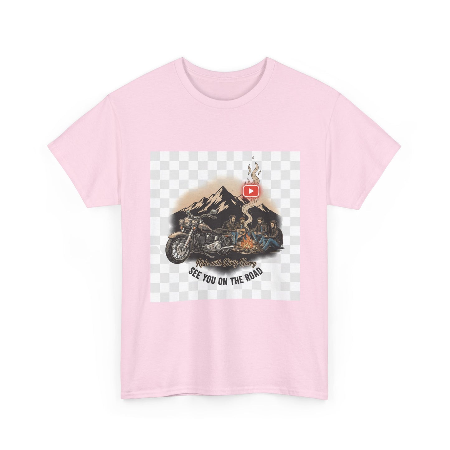 Motorcycle Mountain T-Shirt — 'See You on the Road' | Ride With Dirty Harry