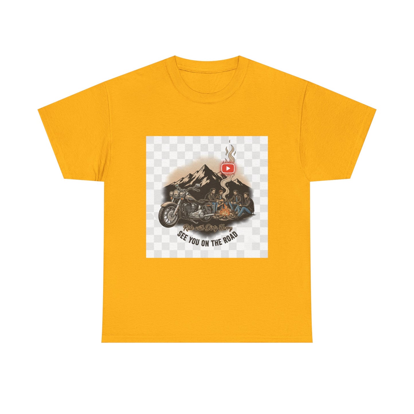 Motorcycle Mountain T-Shirt — 'See You on the Road' | Ride With Dirty Harry