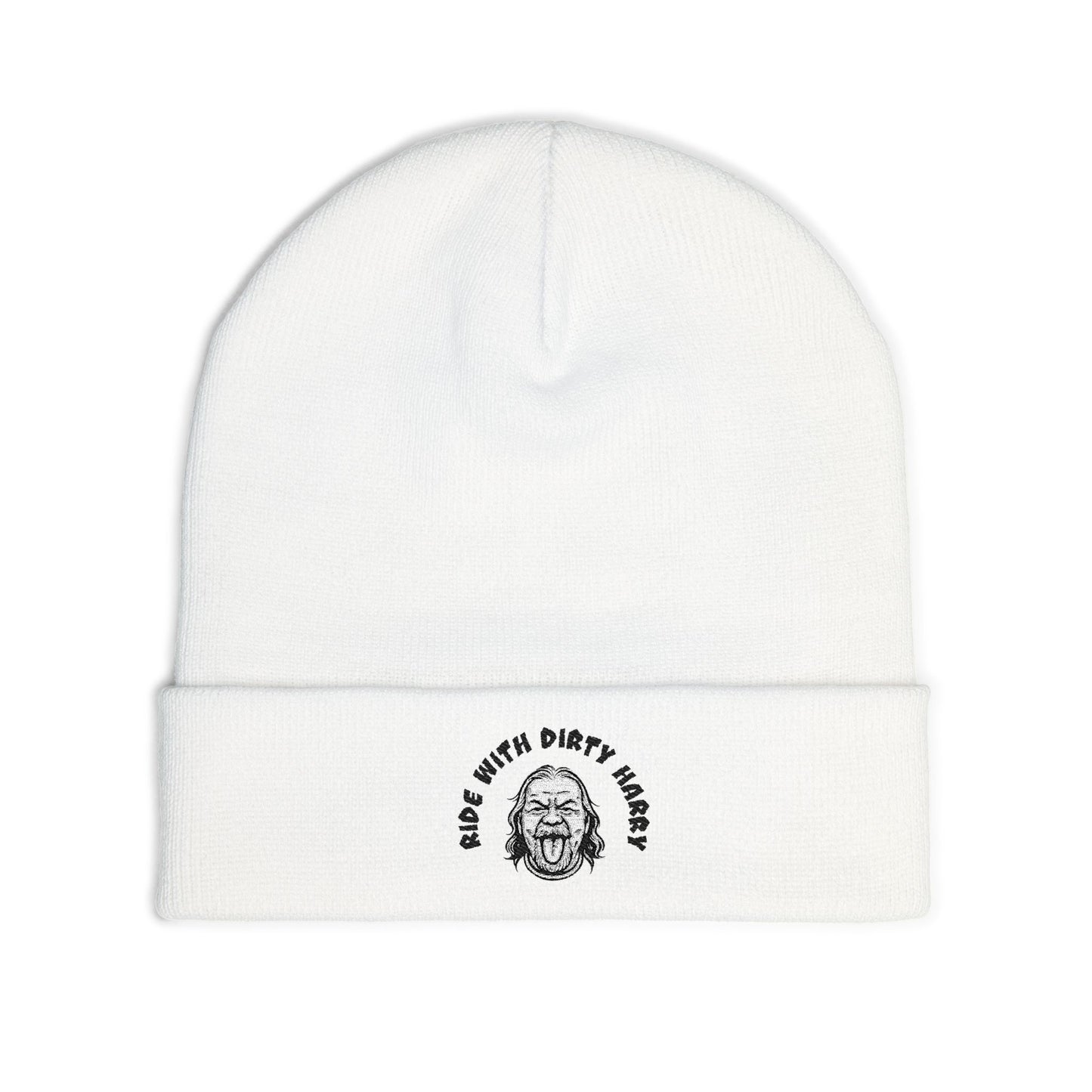 Embroidered 'Ride With Dirty Harry' Knit Beanie