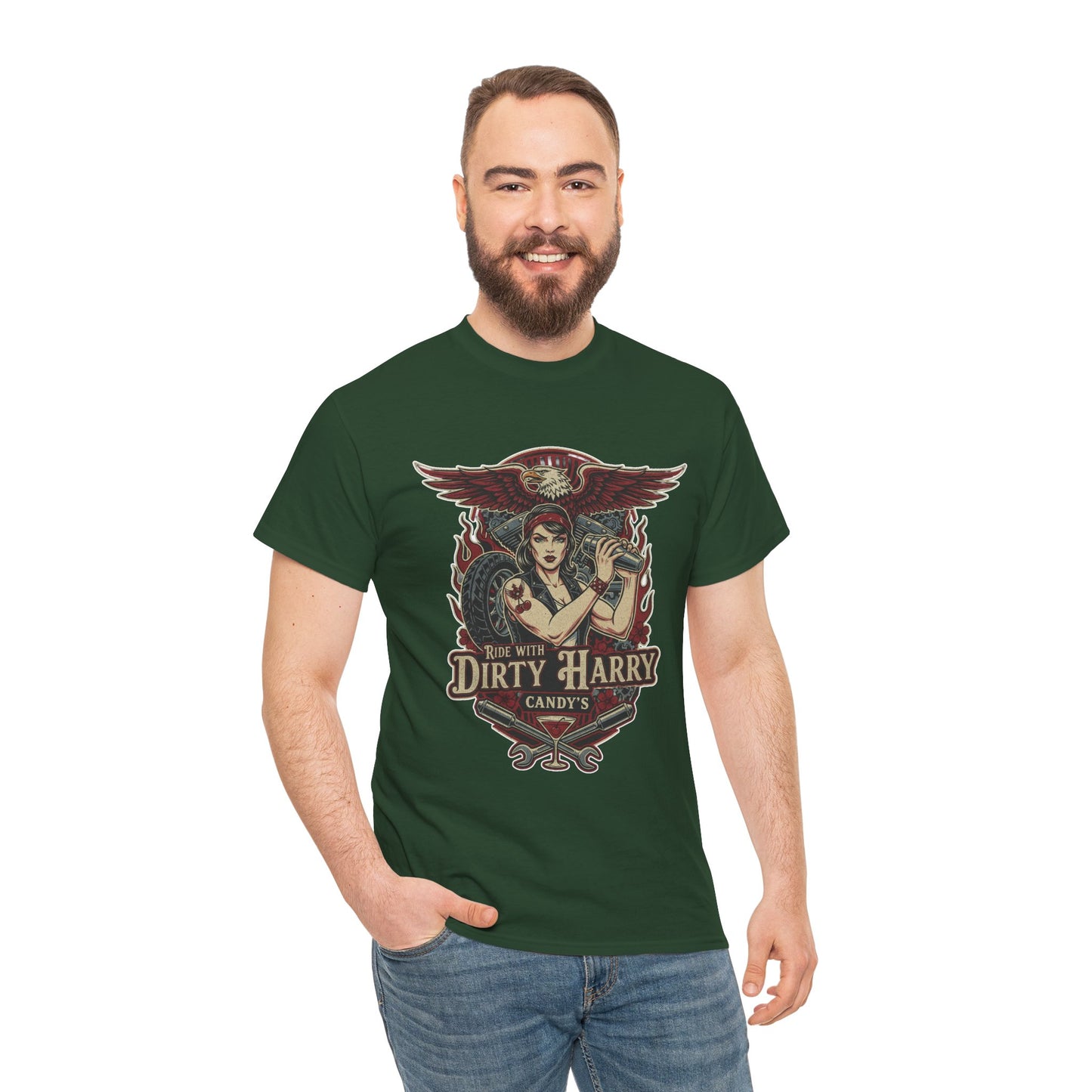 Vintage Pinup 'Dirty Harry' Candy Logo Tee
