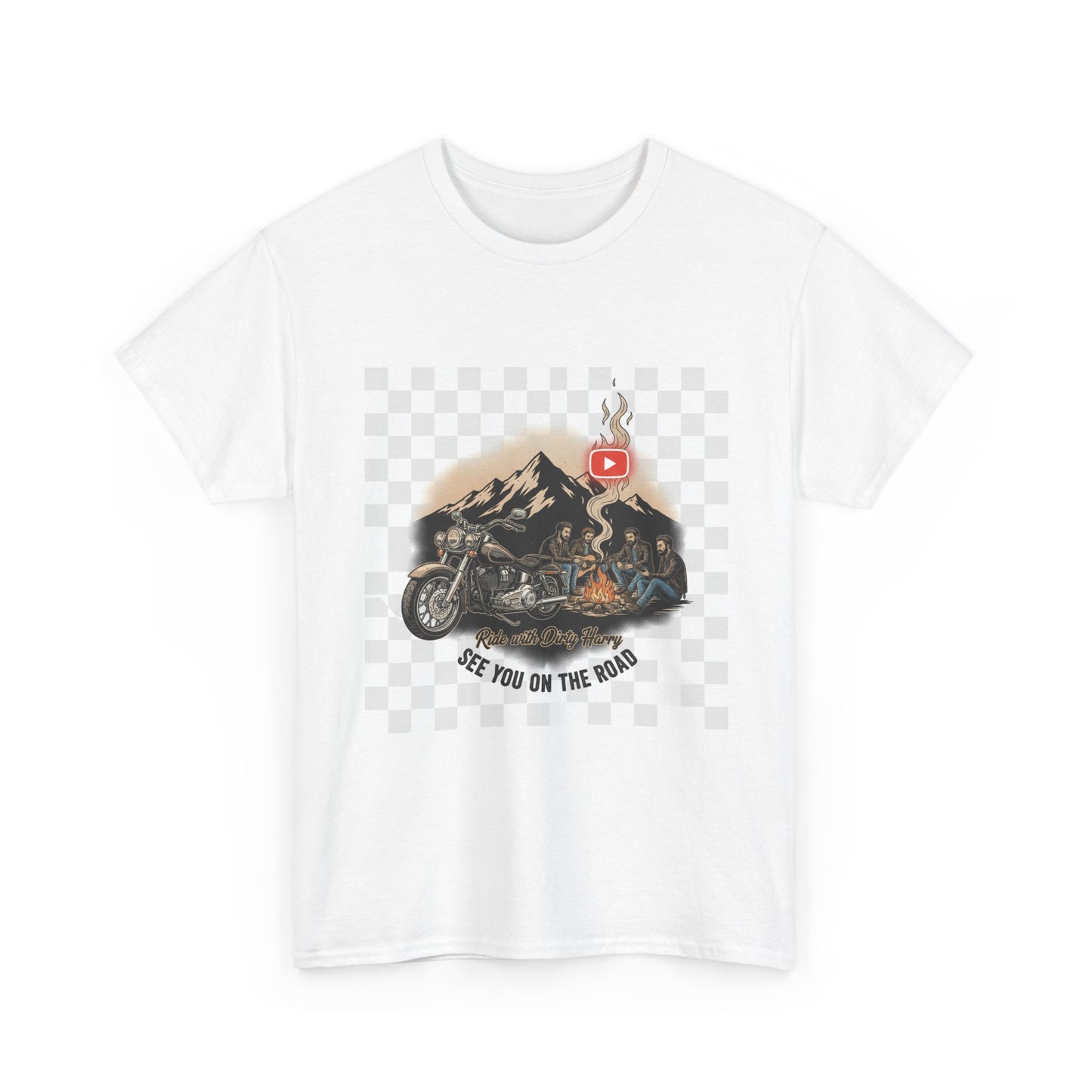 Motorcycle Mountain T-Shirt — 'See You on the Road' | Ride With Dirty Harry
