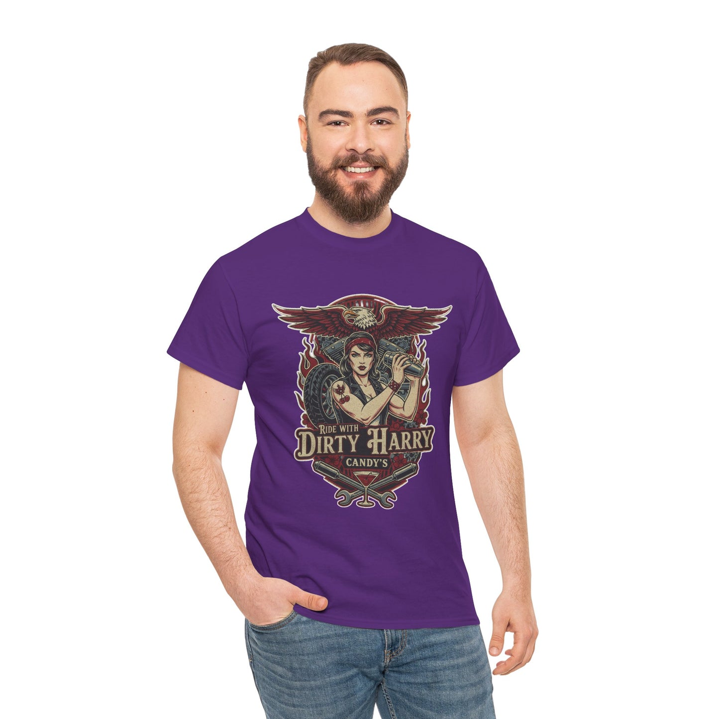 Vintage Pinup 'Dirty Harry' Candy Logo Tee