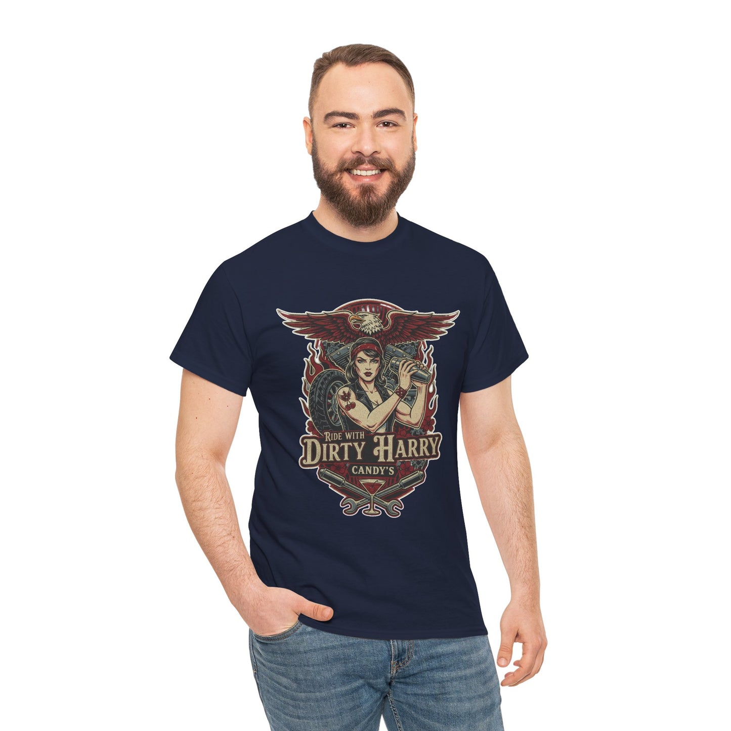 Vintage Pinup 'Dirty Harry' Candy Logo Tee