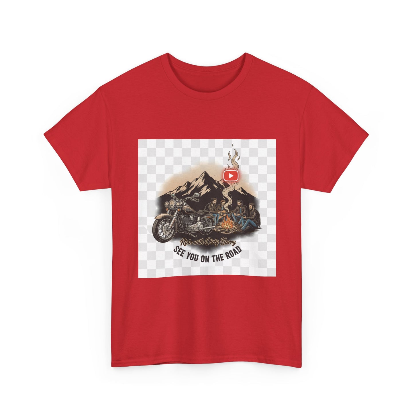 Motorcycle Mountain T-Shirt — 'See You on the Road' | Ride With Dirty Harry