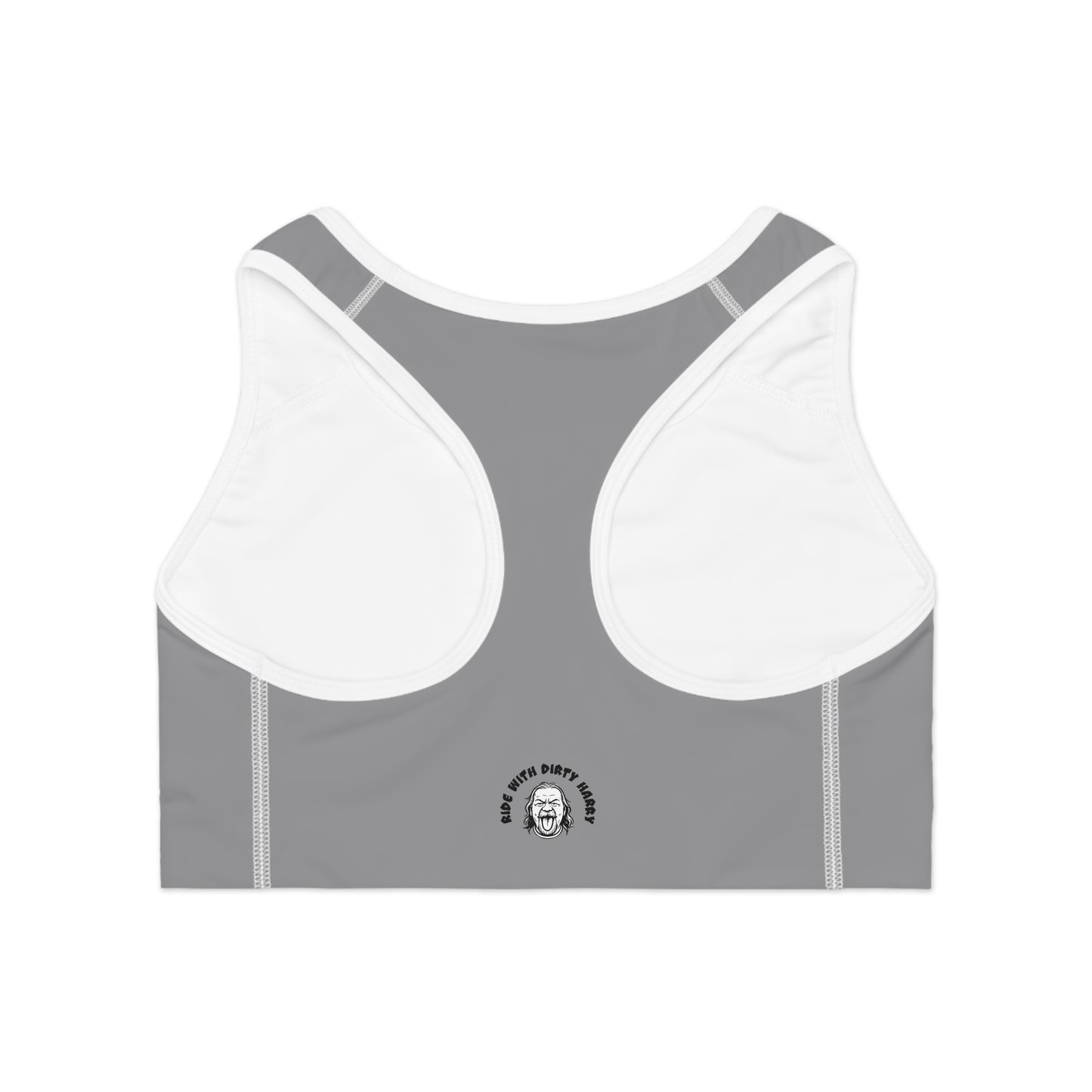 Dirtyharry Sports Bra — 'Let Dirtyharry Look Good on You' All-Over Print