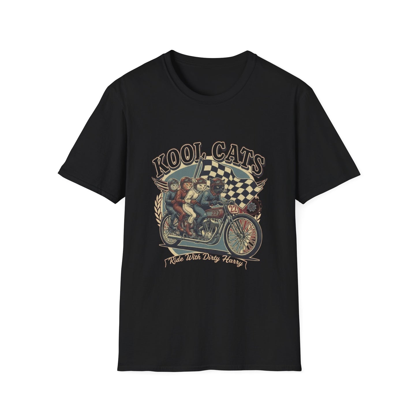 Kool Cats Racing Team T-Shirt — Presented by Ride With Dirty Harry