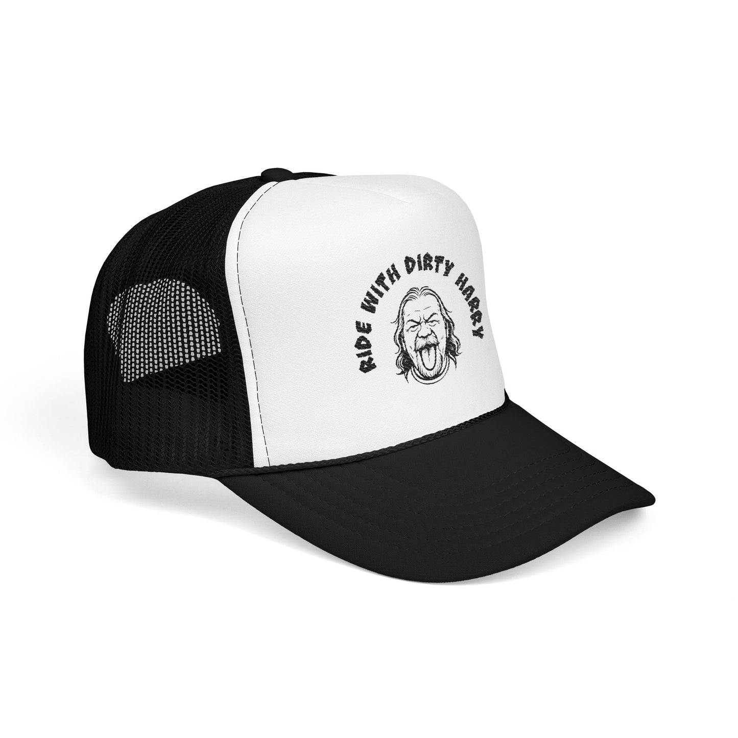 Bold Embroidered Foam Trucker Hat - Ride with Dirty Harry, Casual Cap, Summer Accessory, Outdoor Hat, Fun Gift Idea