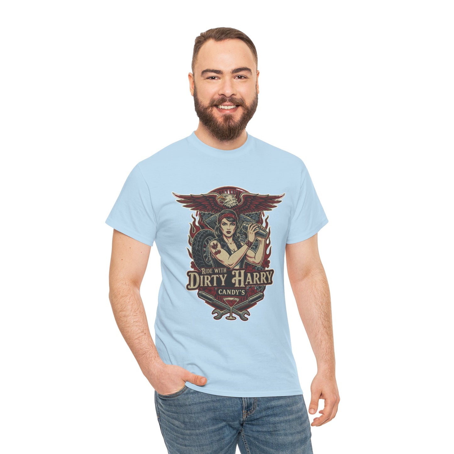 Vintage Pinup 'Dirty Harry' Candy Logo Tee