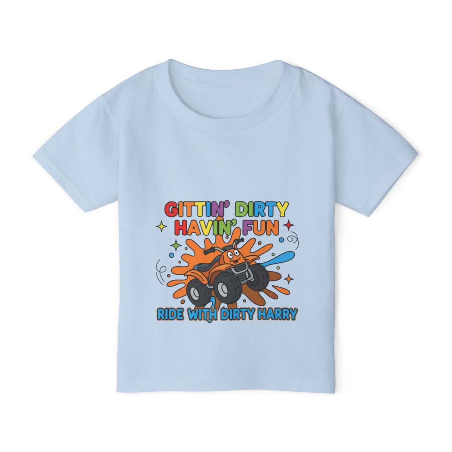 Gittin' Dirty Havin' Fun Toddler Tee — Kids Mud Truck Adventure Shirt