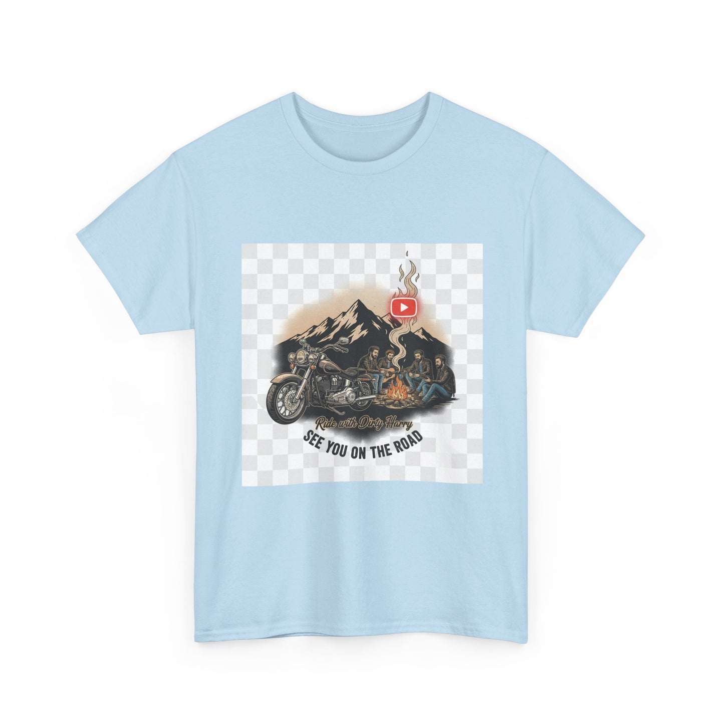 Motorcycle Mountain T-Shirt — 'See You on the Road' | Ride With Dirty Harry