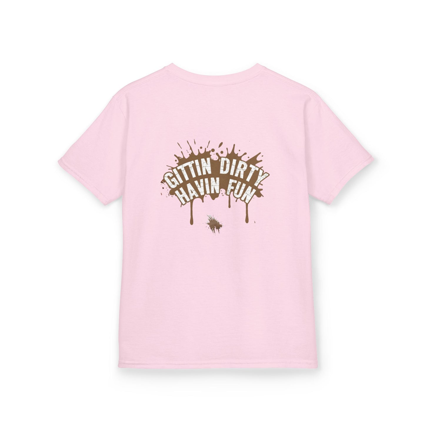 Kids Tee — 'Gittin' Dirty, Havin' Fun' Mud Splash Graphic